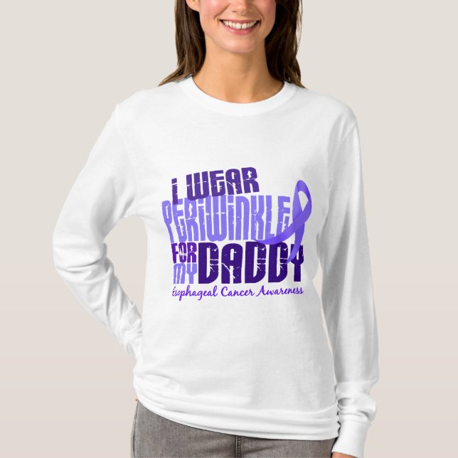 Jag ha på sig vintergrönaen för Esophageal cancer Tee Shirt (Framsida)