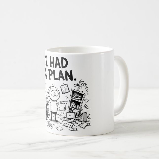 Jag Hadde En Plan Rolig Mugg (Framsida höger)