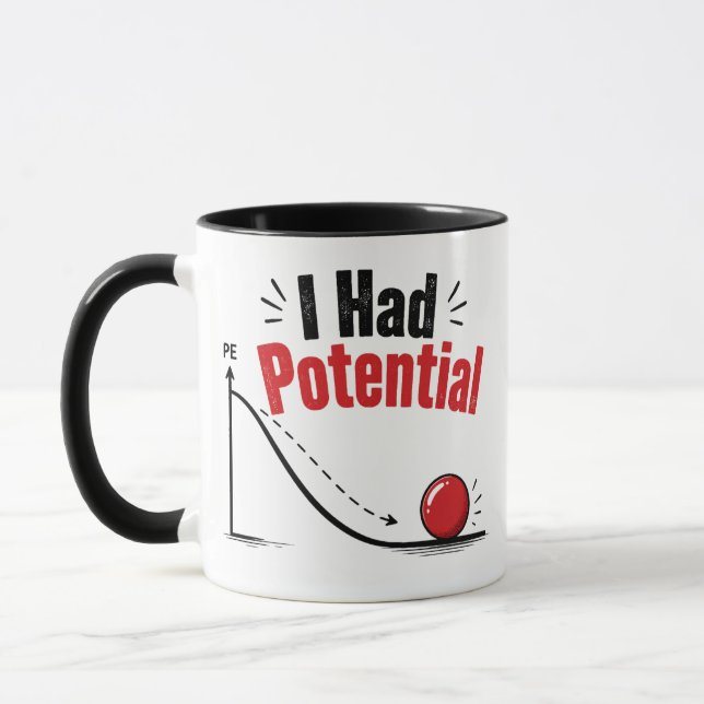 Jag Hadde Potentiell Fysik Humor Mugg (Vänster)