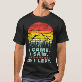Jag hade ångest Vintage Sunset Hiking Funny Mental T Shirt