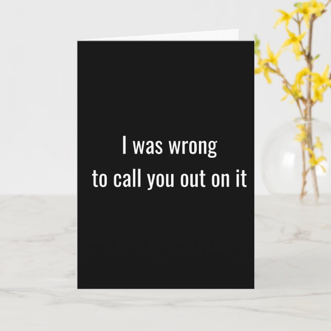 Jag hade fel, mitt dåliga kort (Gul blomma)