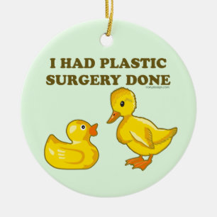 Jag hade gjort plastikkirurgi julgransprydnad keramik