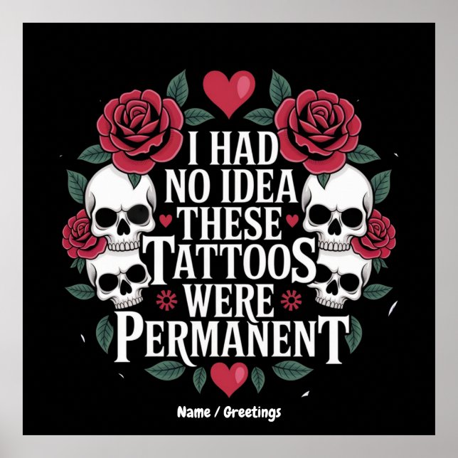 Jag hade ingen aning om att de här tatueringarna v poster (Framsidan)