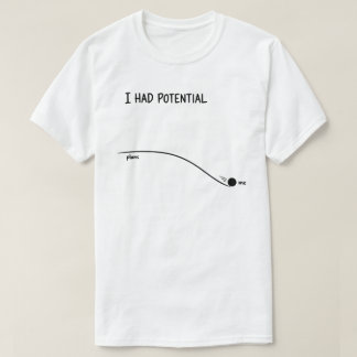 Jag Hade Potential Roligt Minimalistiskt Avböjande T Shirt