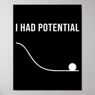 Jag Hade Potential Roligt Sarktiskt Minimalt Citat Poster