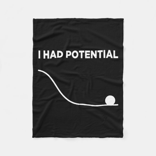 Jag Hade Potential T-shirt.png  Fleecefilt (Framsidan)