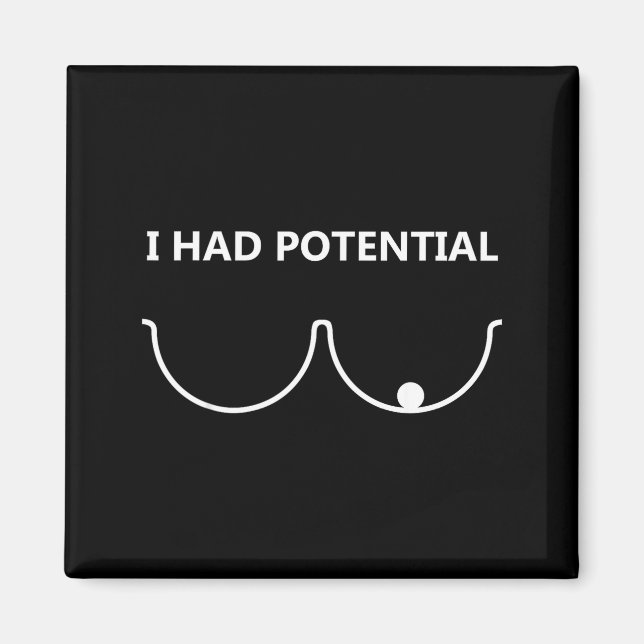 Jag hade potentiellt rolig humor  magnet (Framsidan)