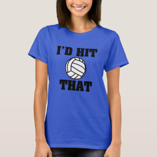 Jag hade slått den roliga damskjortan från volleyb tee shirt
