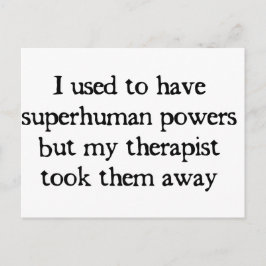 Jag hade supermakter vykort