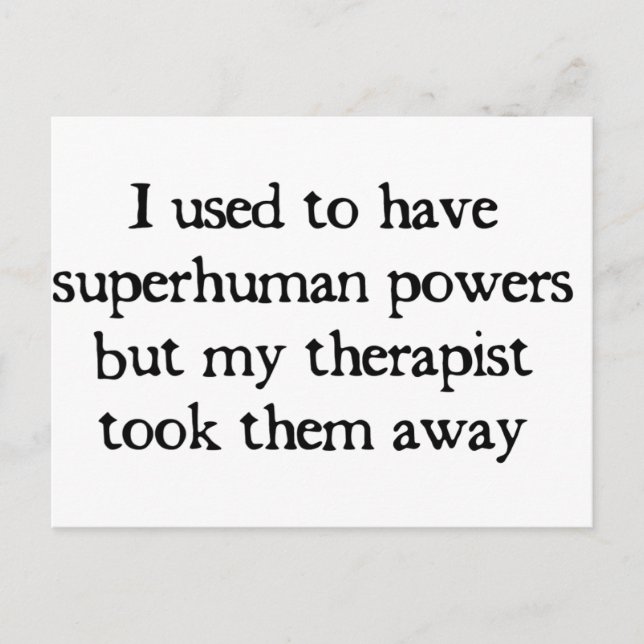 Jag hade supermakter vykort (Framsida)