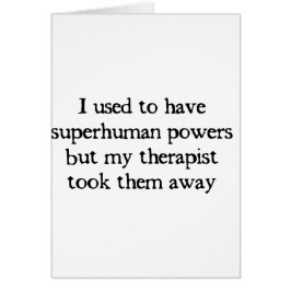 Jag hade Superpowers Hälsningskort