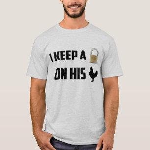 Jag håller honom den inlåst kyskhetskjortan tee