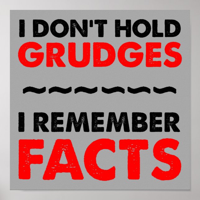 Jag håller inte Grudges-Poster signatur Poster (Framsidan)