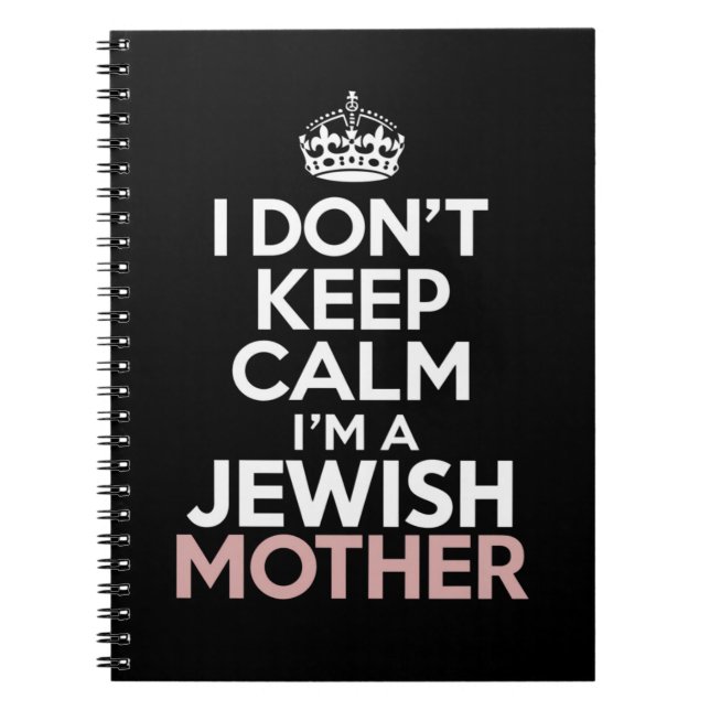 Jag håller inte lugn jag är en judisk mamma Hanukk Anteckningsbok (Framsidan)