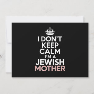 Jag håller inte lugn jag är en judisk mamma Hanukk Inbjudningar