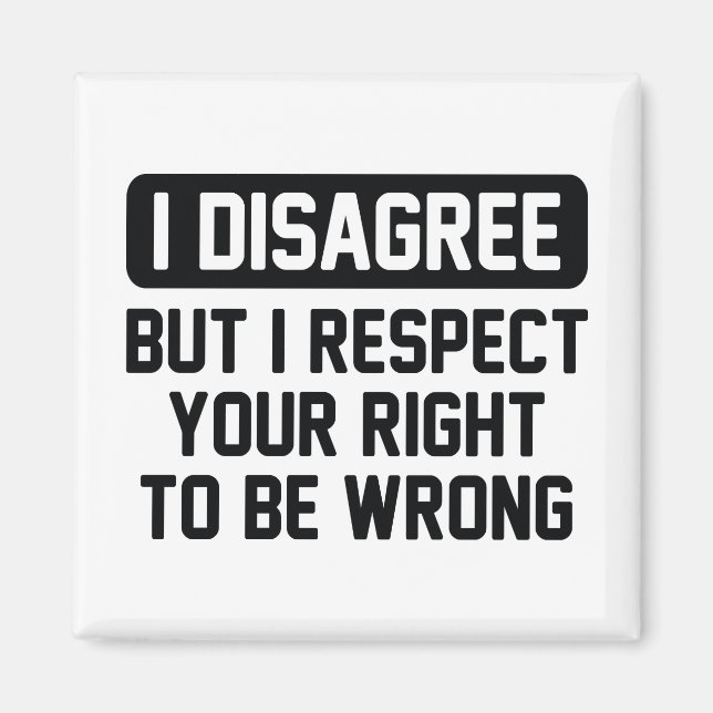 Jag håller inte med magnet (Framsidan)