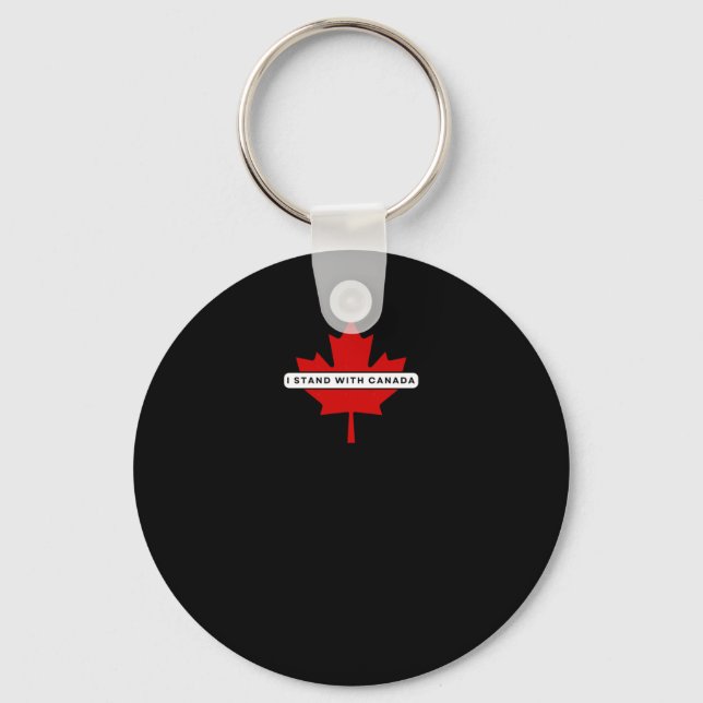 Jag håller med Canada Sticker Nyckelring (Framsida)
