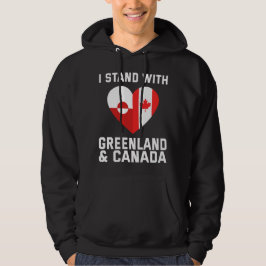 Jag håller med Grönland och Kanada Hoodie