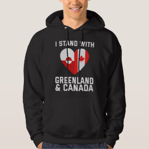 Jag håller med Grönland och Kanada Hoodie