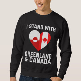 Jag håller med Grönland och Kanada Lång Ärmad Tröja