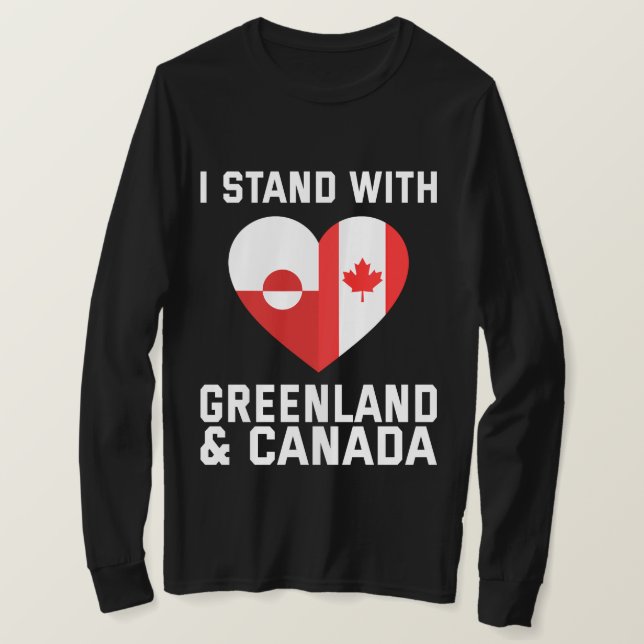 Jag håller med Grönland och Kanada T Shirt (Design framsida)