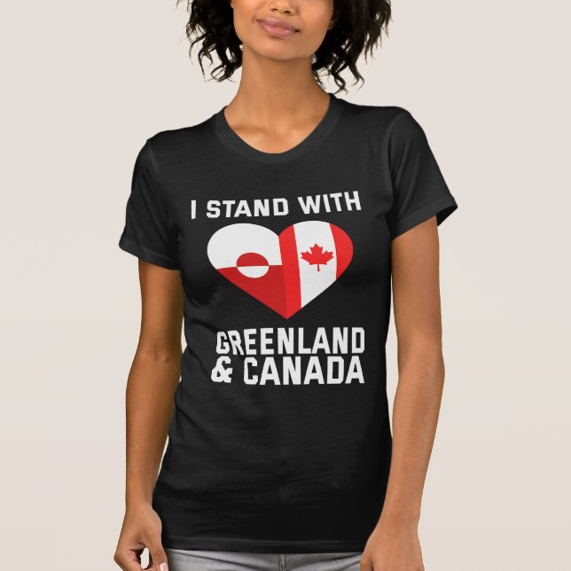 Jag håller med Grönland och Kanada T Shirt (Framsida)