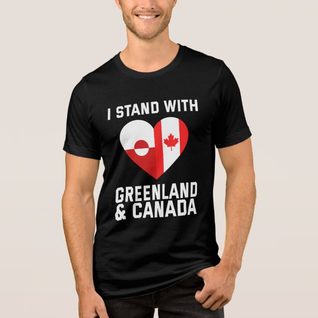 Jag håller med Grönland och Kanada T Shirt (Framsida)