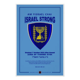 Jag håller med Israel - am Yisrael Chai Perfect Poster