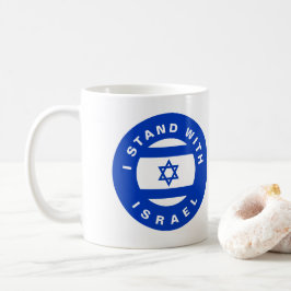 Jag håller med om Israels anpassningsbar och flagg Kaffemugg