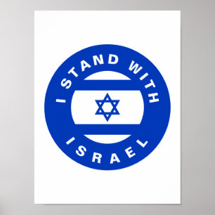 Jag håller med om Israels anpassningsbar och flagg Poster