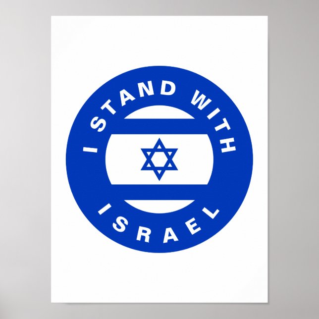Jag håller med om Israels anpassningsbar och flagg Poster (Framsidan)