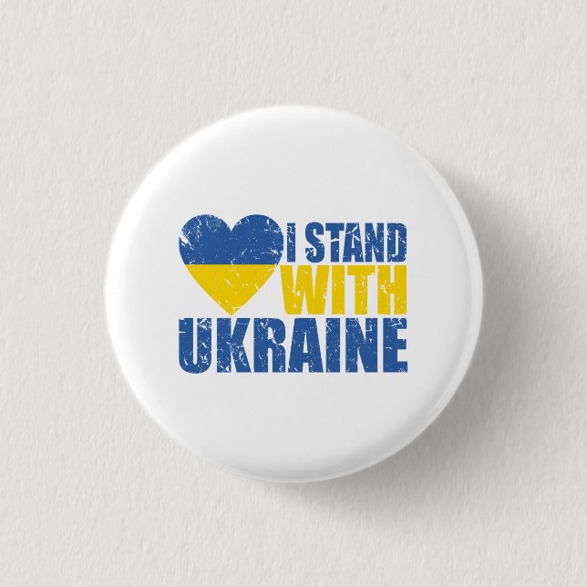 Jag håller med Ukraina, det ukrainska Flagga, som  Knapp (Framsida)
