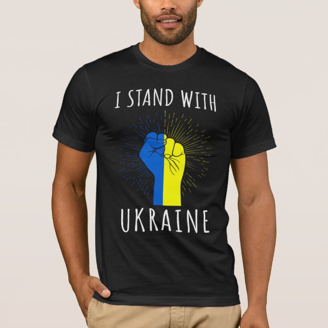 Jag håller med Ukraina om att stödja Ukrainas kvin T Shirt (Framsida)