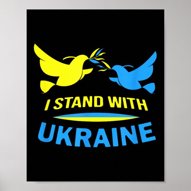 Jag håller med Ukraina om ukrainsk fredskämpe mot  Poster (Framsidan)