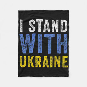Jag håller med Ukraina _ Stoppa Putin Stoppa stöde Fleecefilt