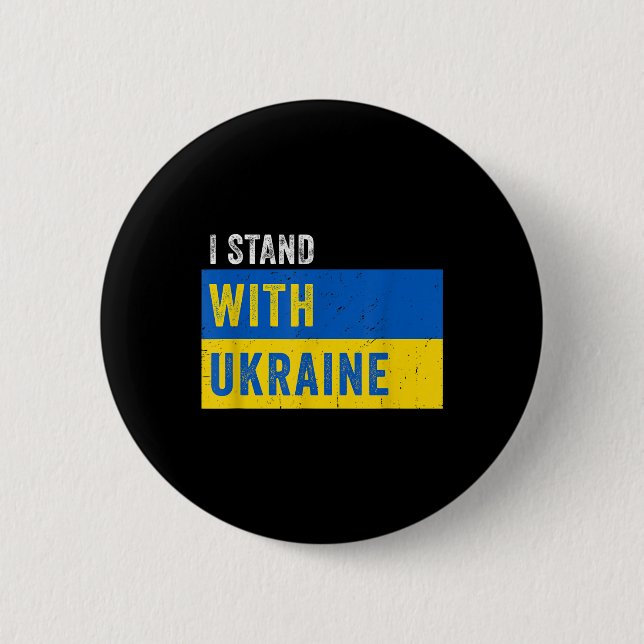 Jag håller med Ukraina _ Stoppa Putin Stoppa stöde Knapp (Framsida)