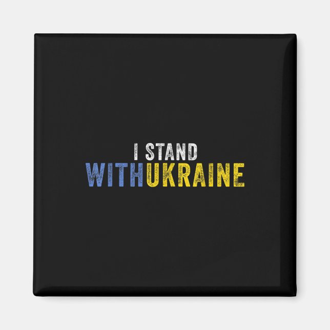 Jag håller med Ukraina _ Stoppa Putin Stoppa stöde Magnet (Framsidan)