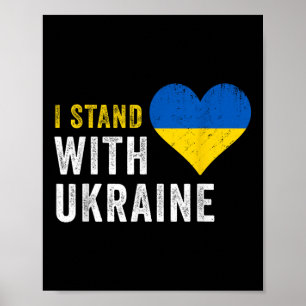 Jag håller med Ukraina _ Stoppa Putin Stoppa stöde Poster