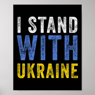 Jag håller med Ukraina _ Stoppa Putin Stoppa stöde Poster