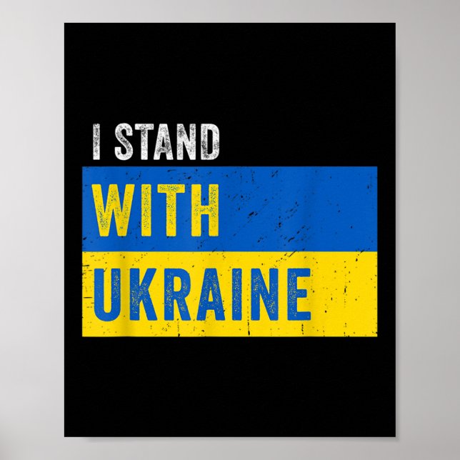 Jag håller med Ukraina _ Stoppa Putin Stoppa stöde Poster (Framsidan)