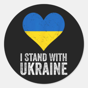 Jag håller med Ukraina _ Stoppa Putin Stoppa stöde Runt Klistermärke