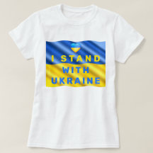 Jag håller med Ukraina T-Shirt Ukrainas Flagga