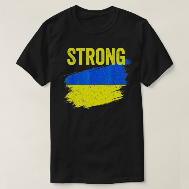Jag håller med Ukrainas Flagga som stöder UKR T Shirt (Design framsida)