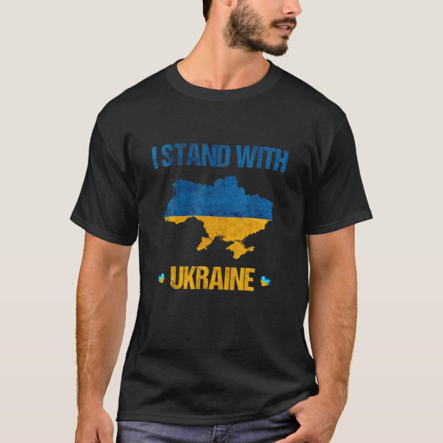 Jag håller med Ukrainas Flagga Su som importerar F T Shirt (Framsida)