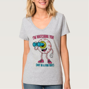 Jag Håller Öga på Dig – Rolig Kuslig Tecknad Ögon- T Shirt