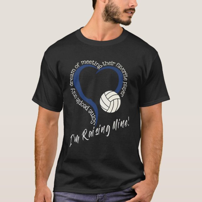 Jag håller på att ta upp min volleyball Mamma Voll T Shirt (Framsida)