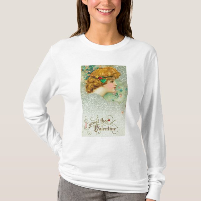 Jag hälsar den Thee valentinkvinnan Tee (Framsida)