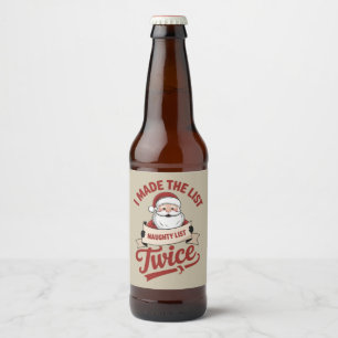 Jag hamnade på listan två gånger Busig jul Tomte Ölflaska Etikett