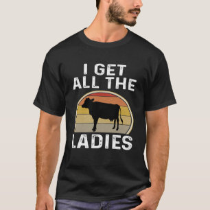 Jag hämtar hela Dam-mejeriodlarens kow Retro-odlin T Shirt