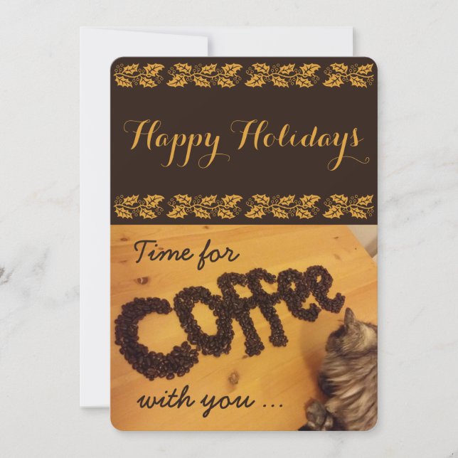 Jag hämtar kaffekortet med RoseWrites Julkort (Framsida)